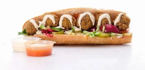 Falafel in a Bun with Sauces or Panini
